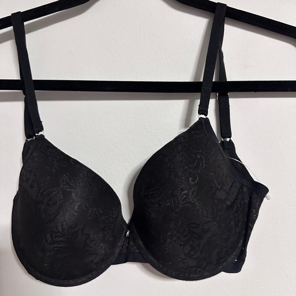 32D Natori 136059 Sheer Jacquard Full Fit Contour Underwire Bra black SW - Picture 2 of 11